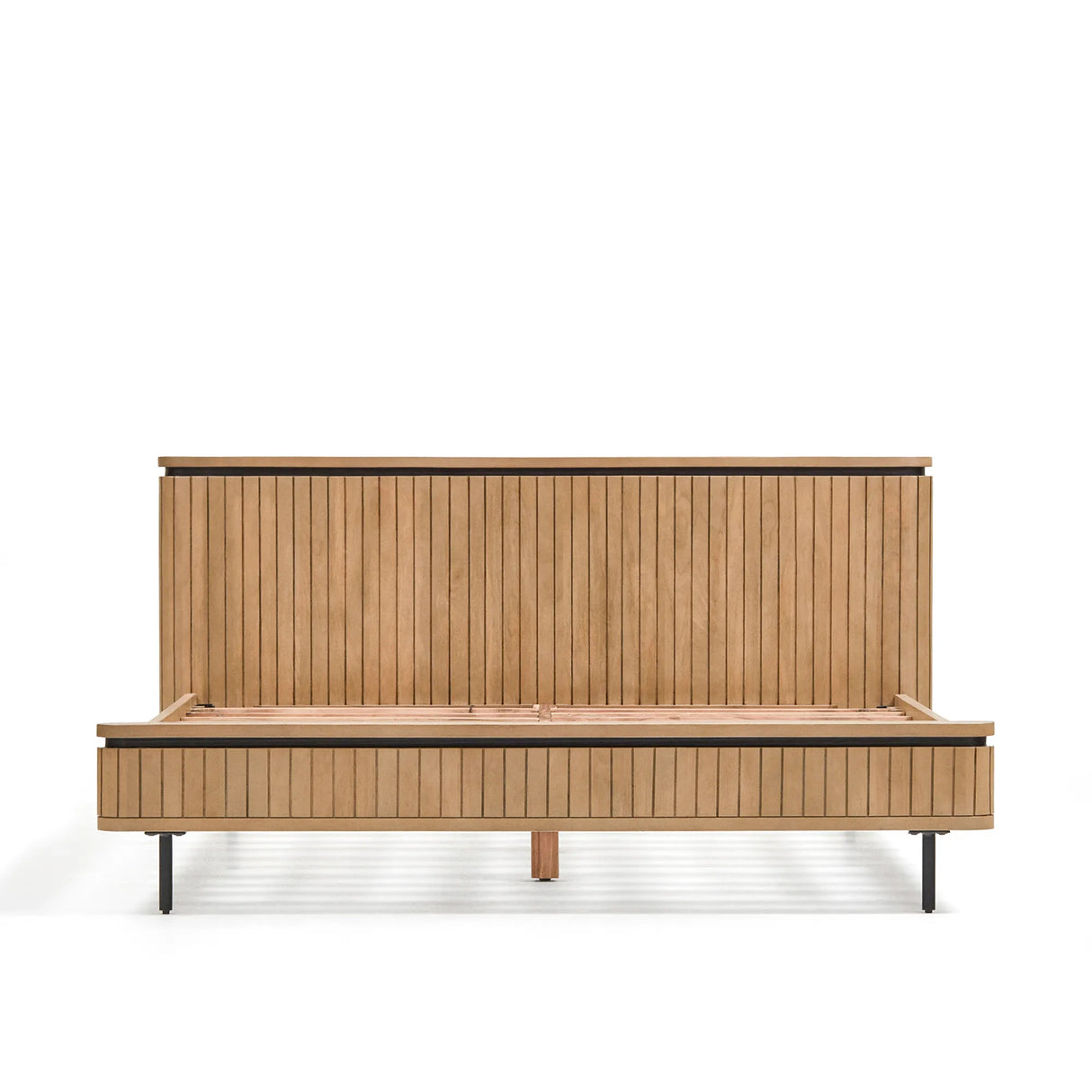 Licia Bett aus massivem Mangoholz und schwarz lackiertem Metall für Matratze von 160 x 200 cm von Kave Home – Produktbild 10