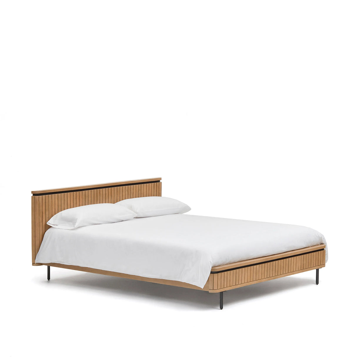 Licia Bett aus massivem Mangoholz und schwarz lackiertem Metall für Matratze von 160 x 200 cm von Kave Home – Produktbild 11