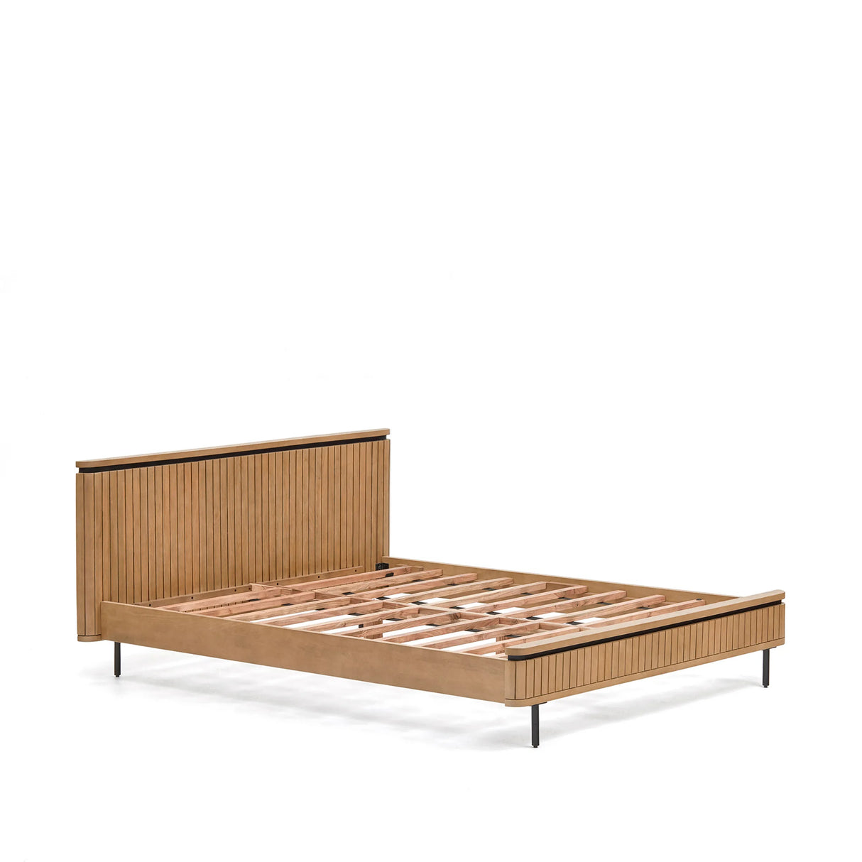 Licia Bett aus massivem Mangoholz und schwarz lackiertem Metall für Matratze von 160 x 200 cm von Kave Home – Produktbild 13
