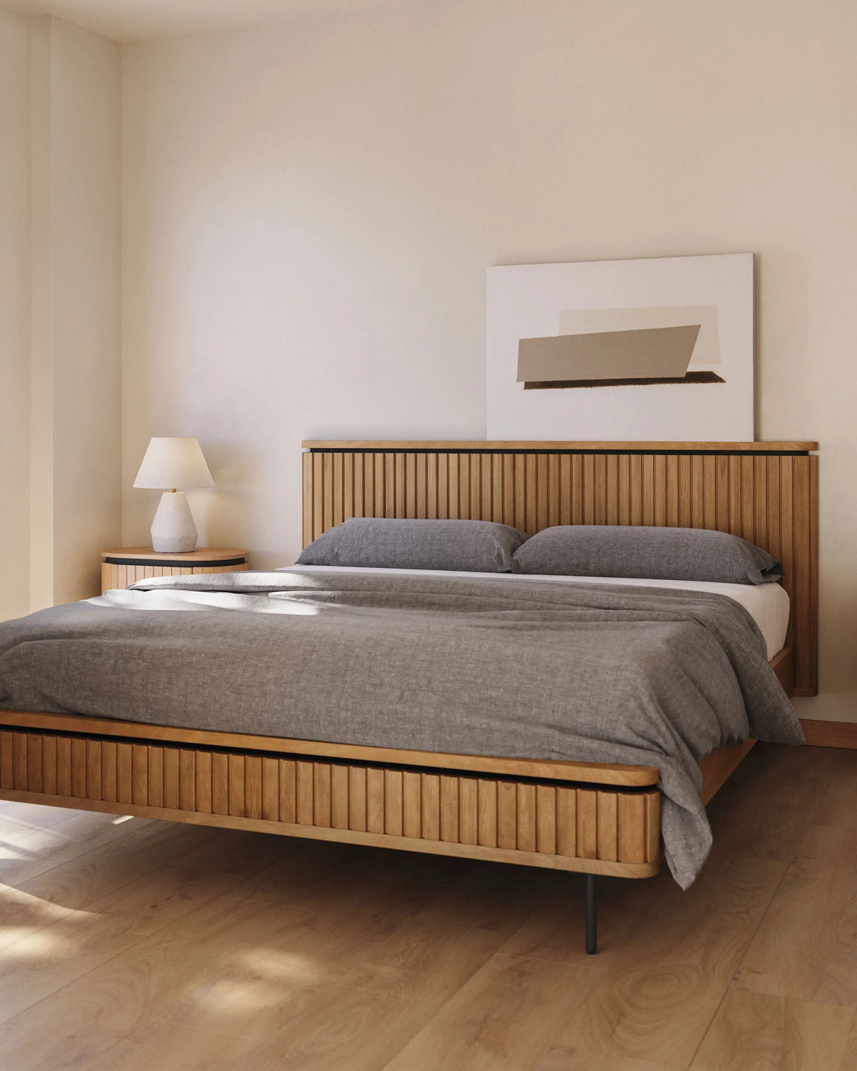 Licia Bett aus massivem Mangoholz und schwarz lackiertem Metall für Matratze von 160 x 200 cm von Kave Home – Produktbild 7