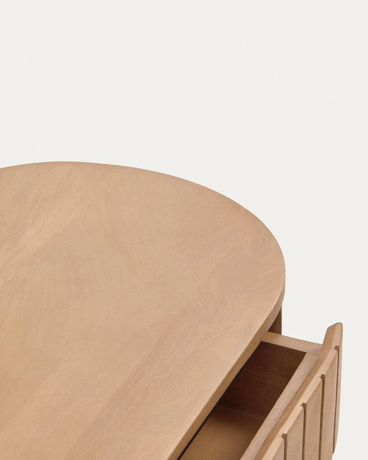 Licia Nachttisch 1 Schublade aus massivem Mangoholz und Metall schwarz lackiert 55 x 65 cm von Kave Home – Produktbild 3