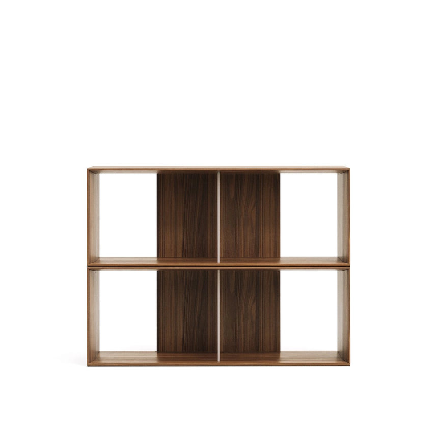 Litto Set aus 2 modularen Regalen aus Nussholzfurnier 101 x 76 cm von Kave Home – Bild 1
