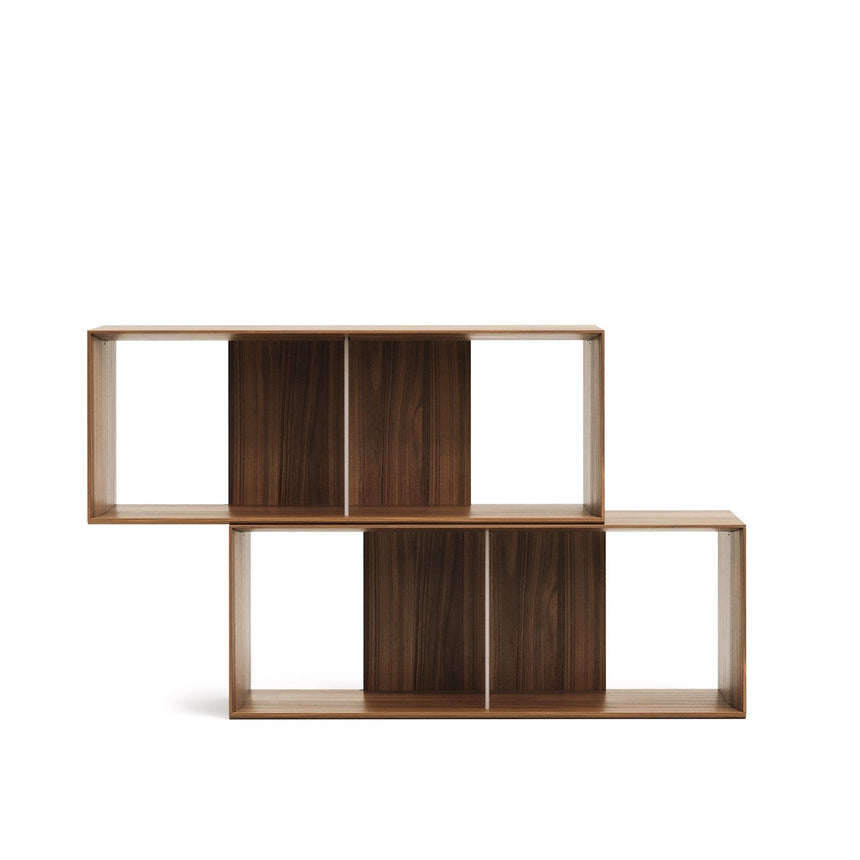 Litto Set aus 2 modularen Regalen aus Nussholzfurnier 101 x 76 cm von Kave Home – Bild 8