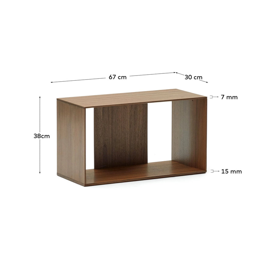 Litto Set aus 4 modularen Regalen aus Nussholzfurnier 168 x 76 cm von Kave Home – Bild 4