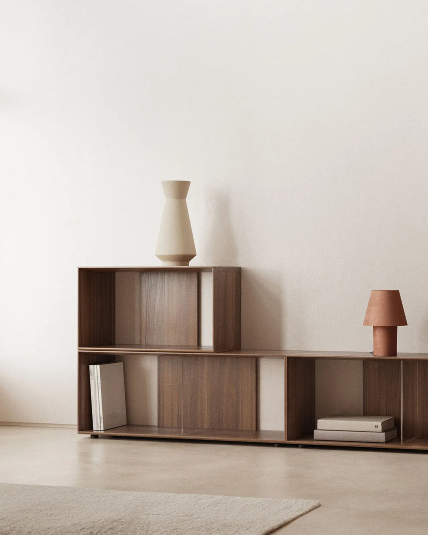 Litto Set aus 6 modularen Regalen aus Nussholzfurnier 168 x 114 cm von Kave Home – Bild 2