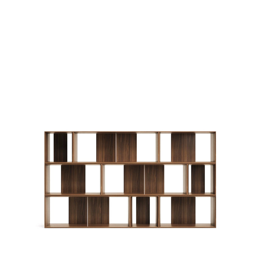 Litto Set aus 9 modularen Regalen aus Nussholzfurnier 202 x 114 cm von Kave Home – Bild 1