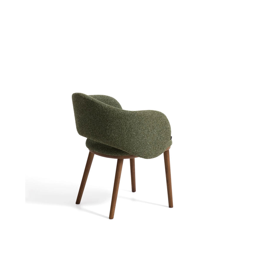 Maina Stuhl aus dickem Chenille mit Beinen aus massivem Eschenholz, FSC Mix Credit von Kave Home – Bild 4