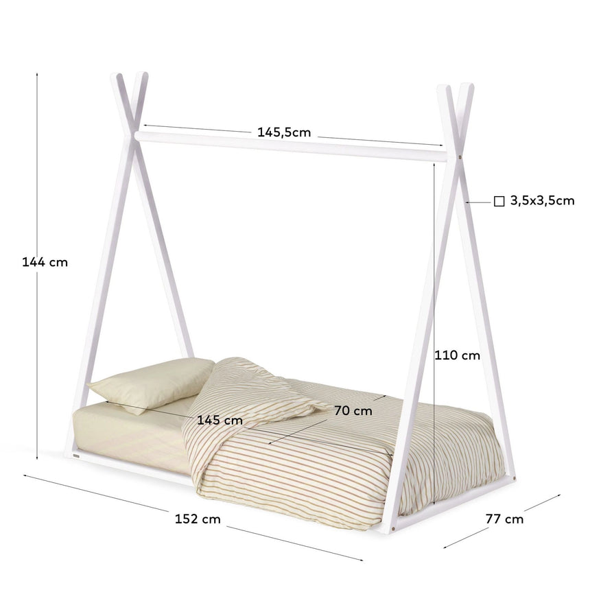 Maralis Tipi-Bett aus massiver Buche für Matratze von 70 x 140 cm von Kave Home – Bild 2