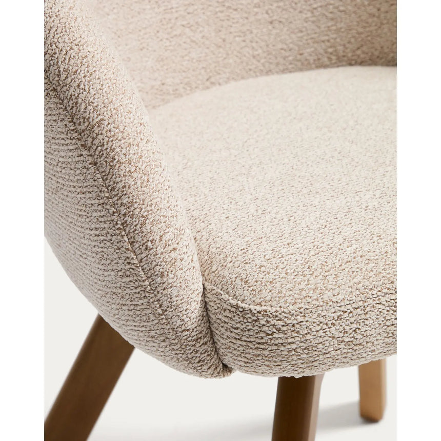 Marvin Drehstuhl mit Chenille und Beinen aus massiver Buche FSC 100% von Kave Home – Bild 9