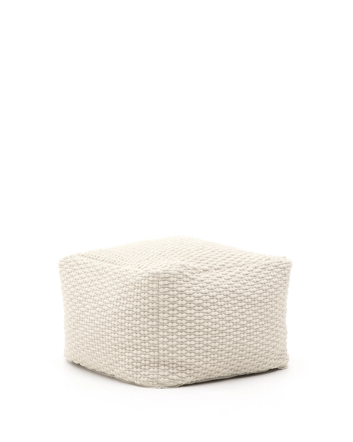 Mascarell Pouf aus Baumwolle und Polyester weiß 60 x 60 cm von Kave Home – Produktbild 4