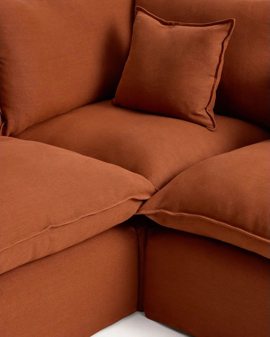 Modulares 4-Sitzer-Ecksofa Anarela mit abnehmbarem Bezug aus 100 % Leinen, 307 x 287 cm, FSC Mix Credit von Kave Home – Bild 5