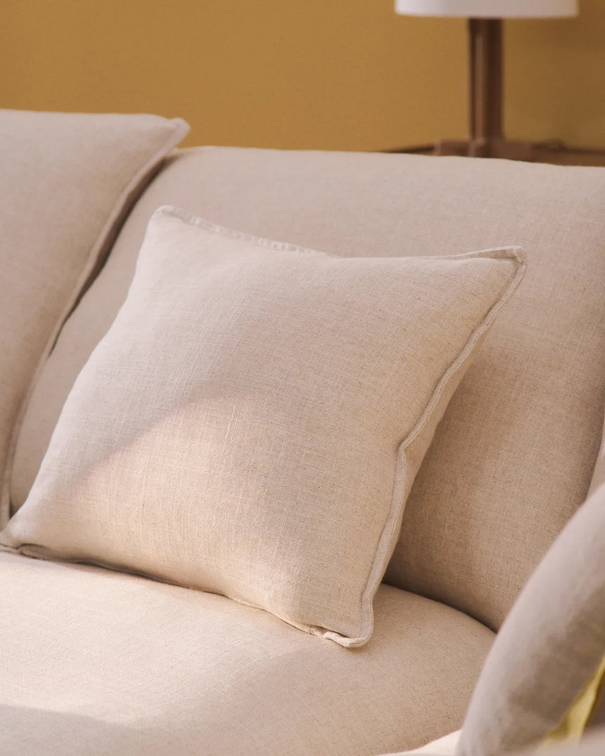 Modulares 4-Sitzer-Ecksofa Anarela mit abnehmbarem Bezug aus Leinen und Viskose, 287 x 197 cm / 197 x 287 cm, FSC Mix Credit von Kave Home – Bild 3