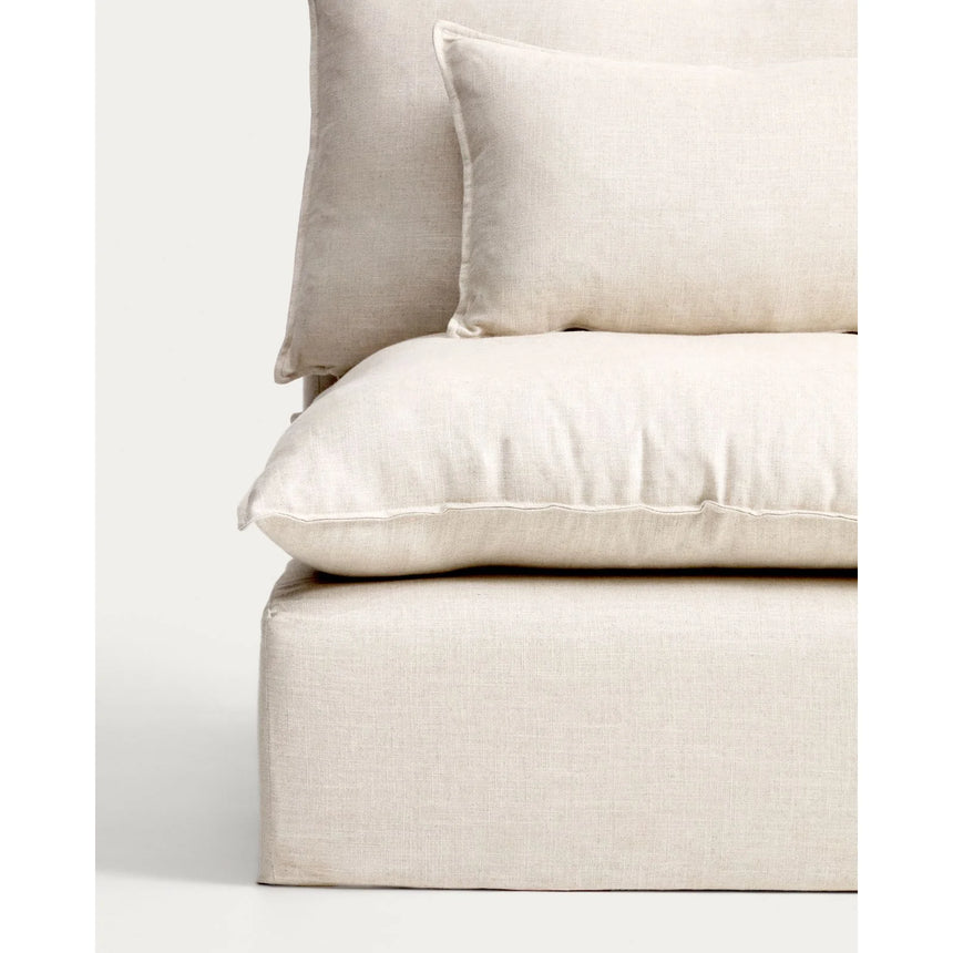 Modulares 4-Sitzer-Ecksofa Anarela mit abnehmbarem Bezug aus Leinen und Viskose, 287 x 197 cm / 197 x 287 cm, FSC Mix Credit von Kave Home – Bild 7