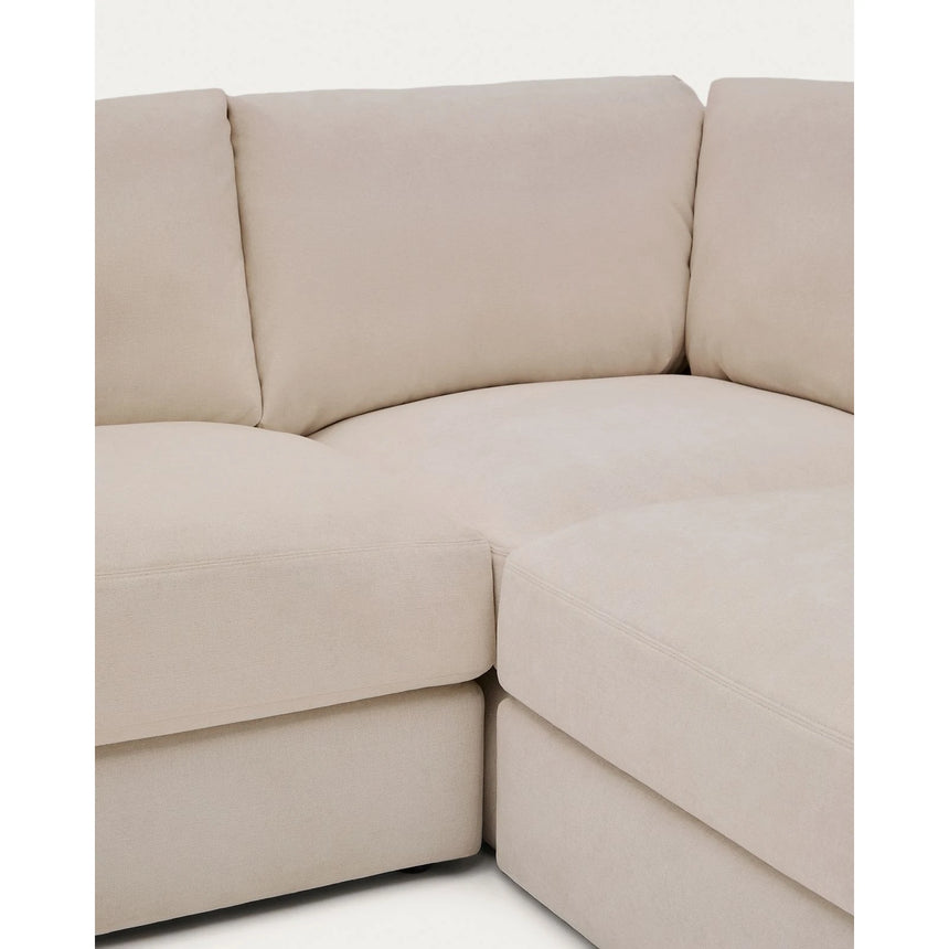 Modulares 5-Sitzer-Ecksofa Alea mit Bezug aus Chenille in Beige, 310 x 310 cm von Kave Home – Bild 6