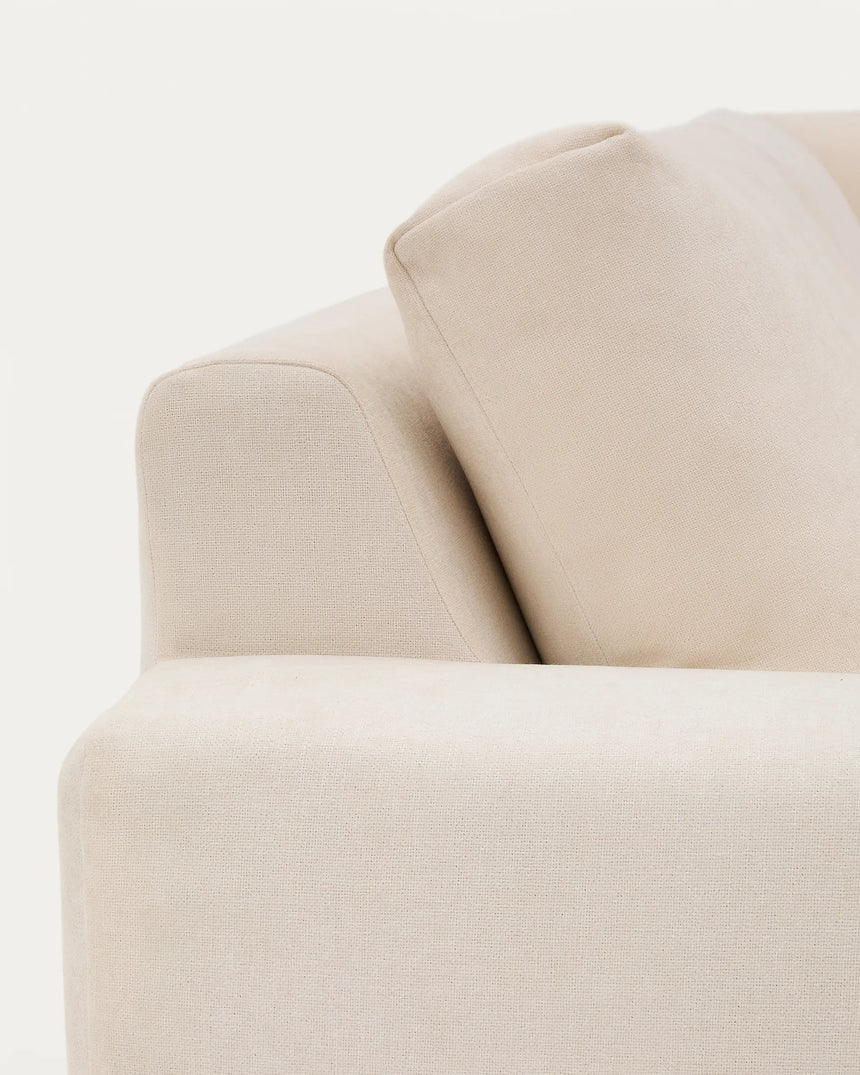 Modulares 5-Sitzer-Ecksofa Alea mit Bezug aus Chenille in Ecru, 310 x 310 cm von Kave Home – Produktbild 9
