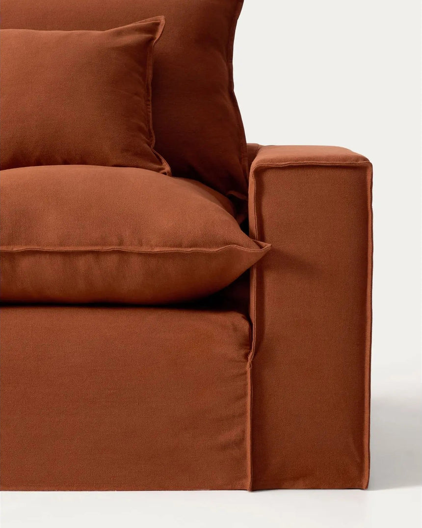 Modulares 6-Sitzer-Ecksofa Anarela mit abnehmbarem Bezug aus 100 % Leinen, 307 x 347 cm, FSC Mix Credit von Kave Home – Bild 5