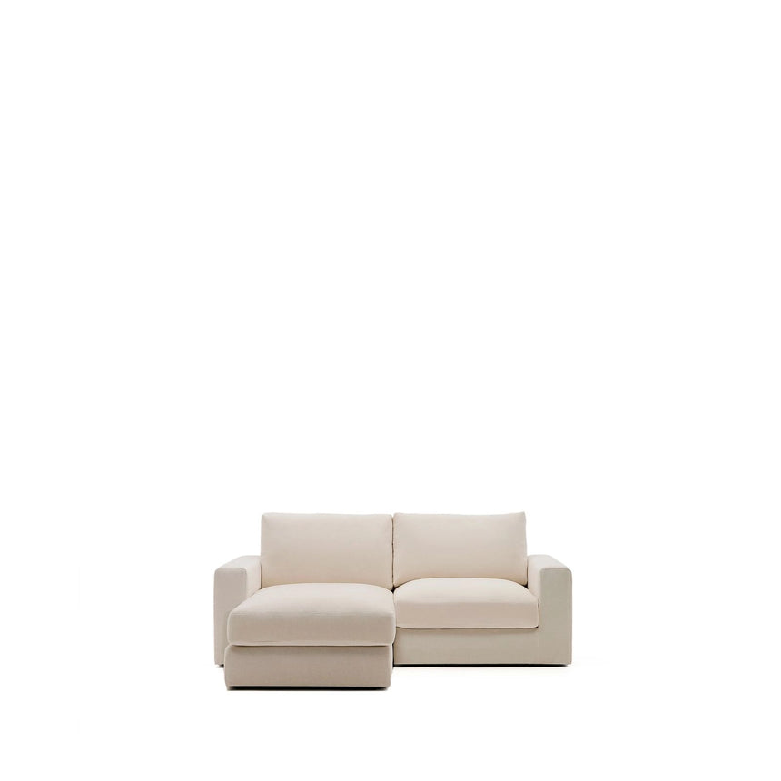 Modulares Sofa Alea für 3 Personen mit abnehmbarem Bezug aus Chenille mit Chaiselongue links in Beige, 220 cm von Kave Home – Bild 1