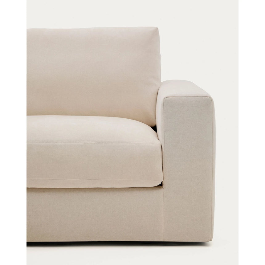 Modulares Sofa Alea für 3 Personen mit abnehmbarem Bezug aus Chenille mit Chaiselongue links in Beige, 220 cm von Kave Home – Bild 9