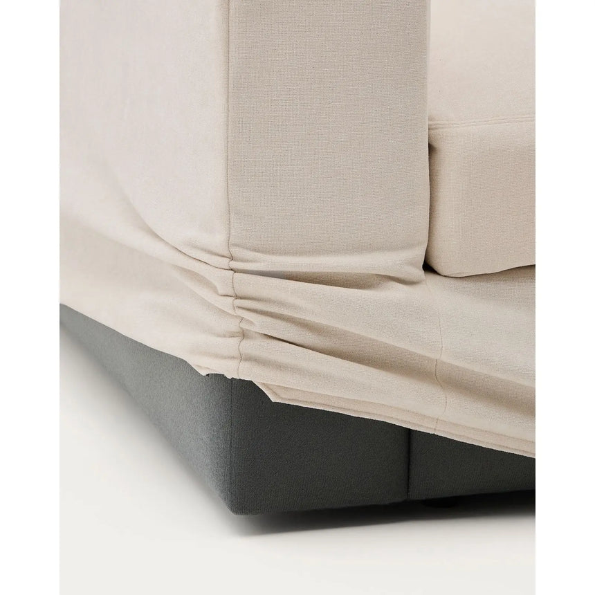 Modulares Sofa Alea für 3 Personen mit abnehmbarem Bezug aus Chenille mit Chaiselongue rechts in Beige, 220 cm von Kave Home – Bild 10