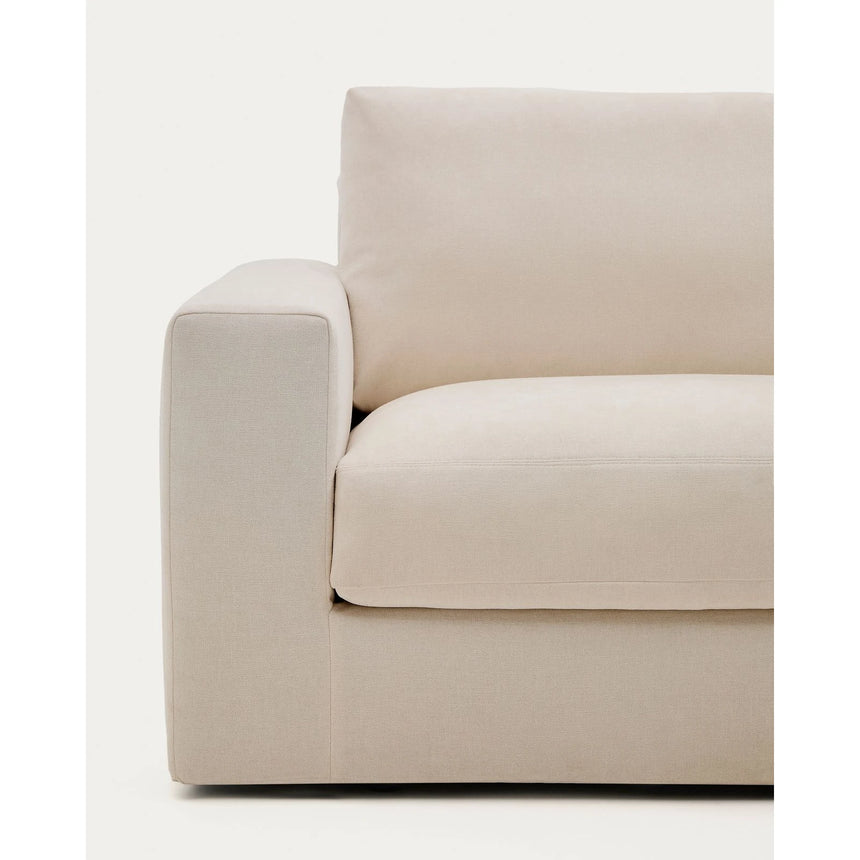 Modulares Sofa Alea für 3 Personen mit abnehmbarem Bezug aus Chenille mit Chaiselongue rechts in Beige, 220 cm von Kave Home – Bild 11