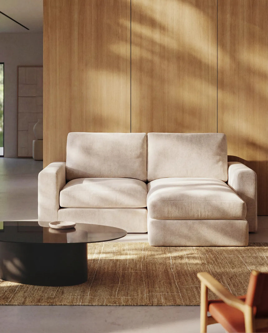 Modulares Sofa Alea für 3 Personen mit abnehmbarem Bezug aus Chenille mit Chaiselongue rechts in Beige, 220 cm von Kave Home – Bild 2