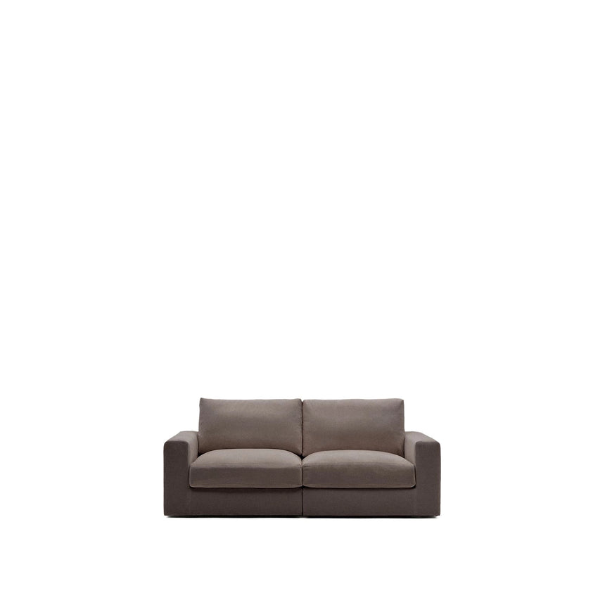 Modulares Sofa Alea für 3 Personen mit abnehmbarem Bezug aus dunkelbrauner Chenille, 220 cm von Kave Home – Produktbild 1