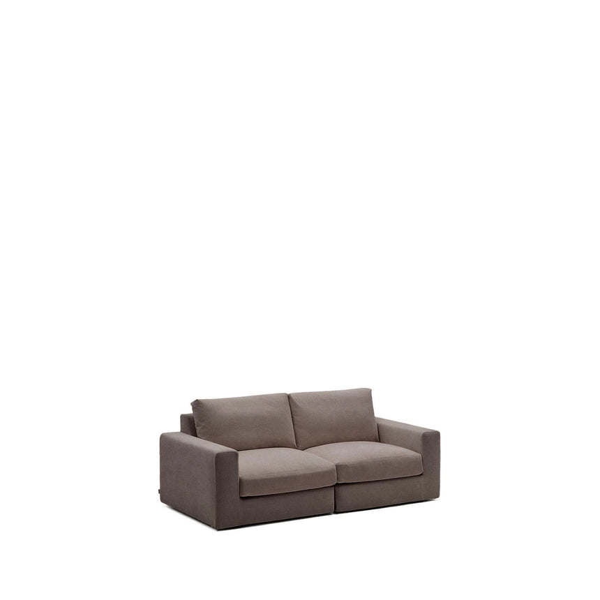 Modulares Sofa Alea für 3 Personen mit abnehmbarem Bezug aus dunkelbrauner Chenille, 220 cm von Kave Home – Produktbild 4