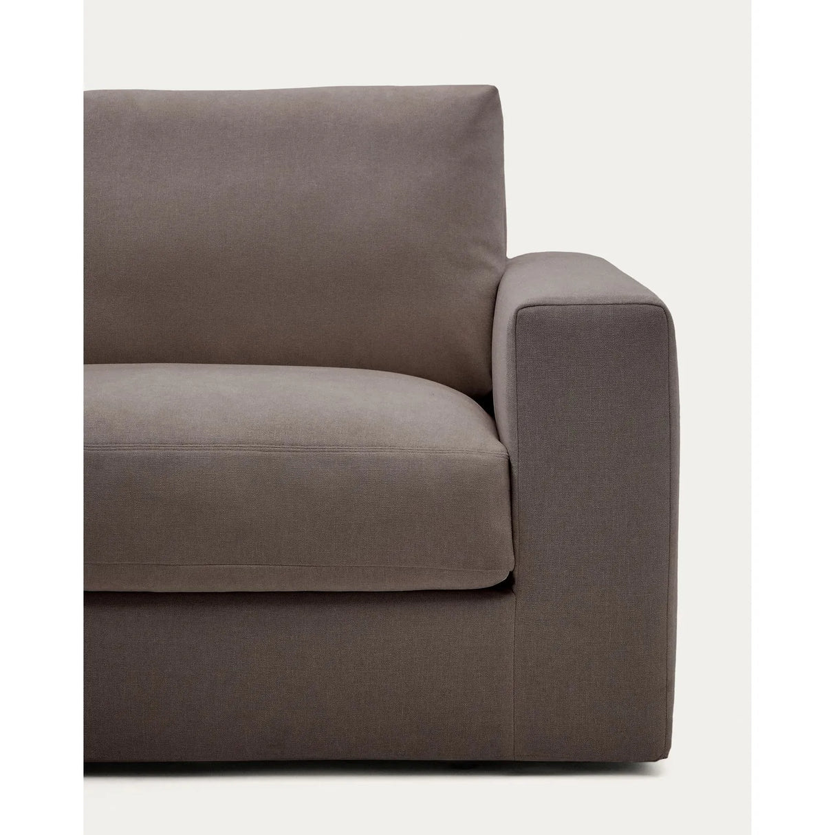 Modulares Sofa Alea für 3 Personen mit abnehmbarem Bezug aus dunkelbrauner Chenille, 220 cm von Kave Home – Produktbild 7