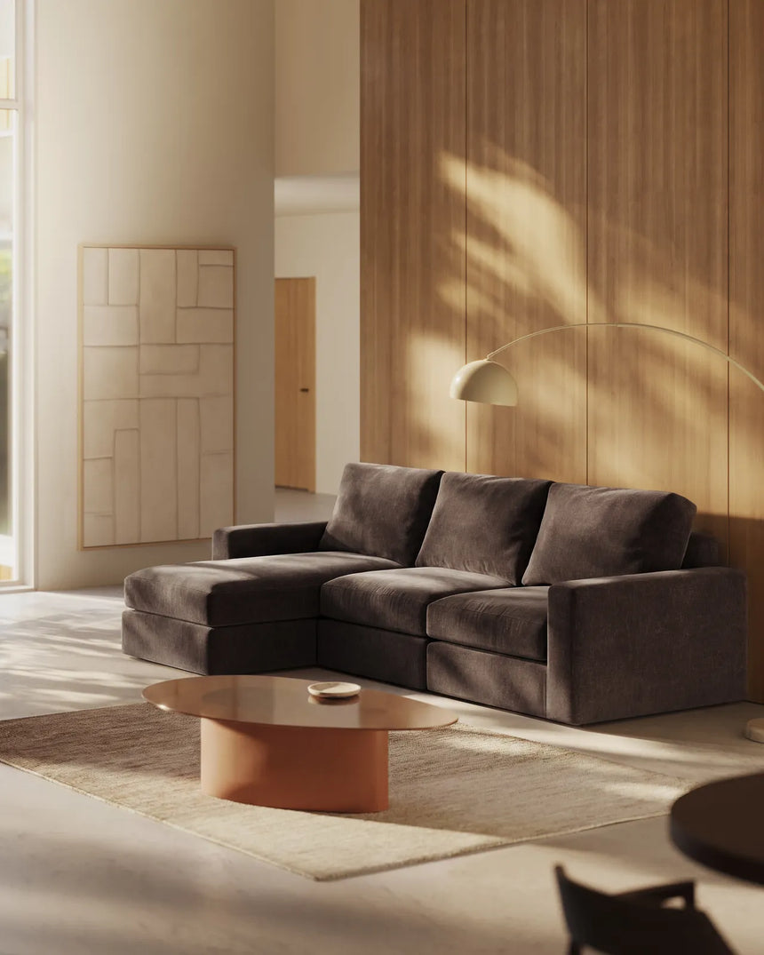 Modulares Sofa Alea für 4 Personen mit abnehmbarem Bezug aus Chenille mit Chaiselongue links, 310 cm von Kave Home – Bild 2
