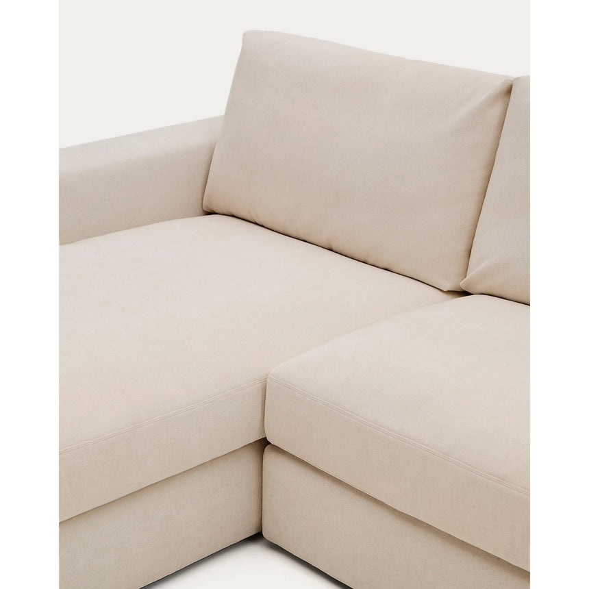 Modulares Sofa Alea für 4 Personen mit abnehmbarem Bezug aus Chenille mit Chaiselongue links in Beige, 310 cm von Kave Home – Bild 5