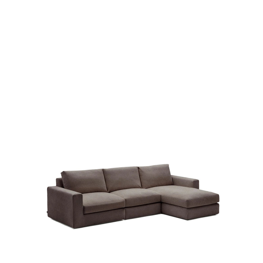 Modulares Sofa Alea für 4 Personen mit abnehmbarem Bezug aus Chenille mit Chaiselongue rechts, 310 cm von Kave Home – Bild 4