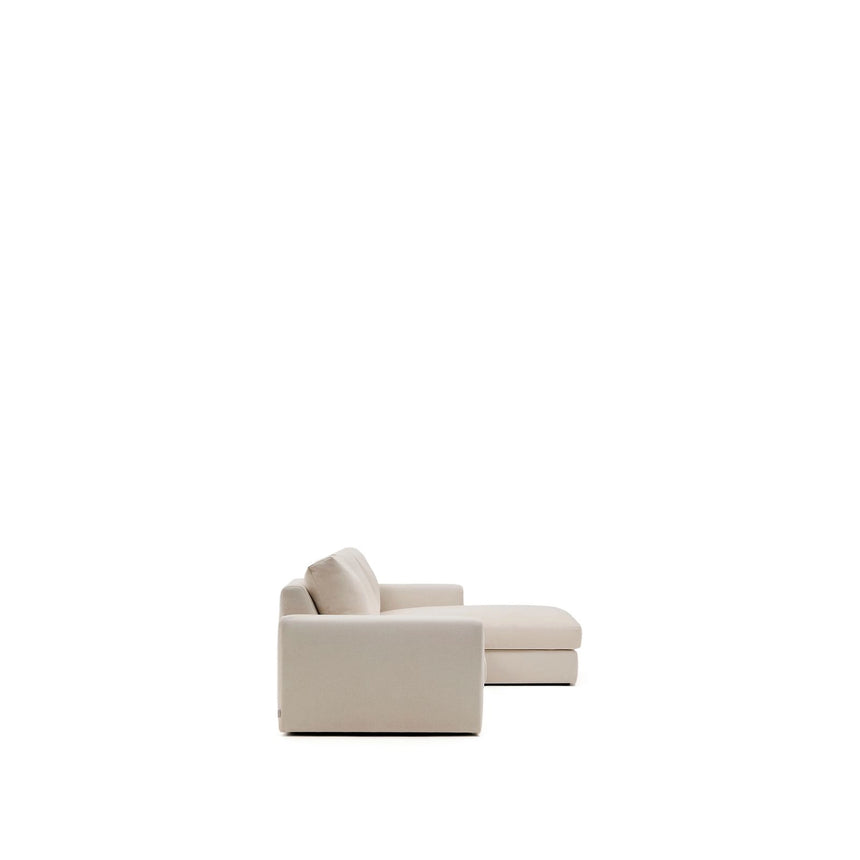Modulares Sofa Alea für 4 Personen mit abnehmbarem Bezug aus Chenille mit Chaiselongue rechts in Beige, 310 cm von Kave Home – Bild 5