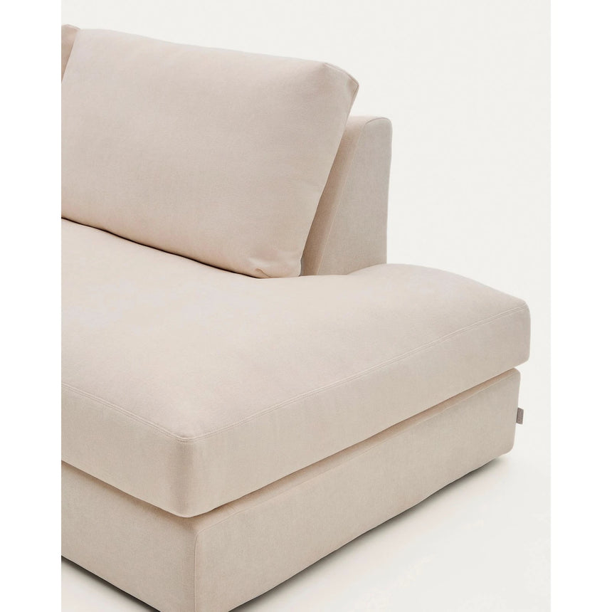 Modulares Sofa Alea für 5 Personen mit abnehmbarem Bezug aus Chenille mit Chaiselongue links in Beige, 340 cm von Kave Home – Bild 7