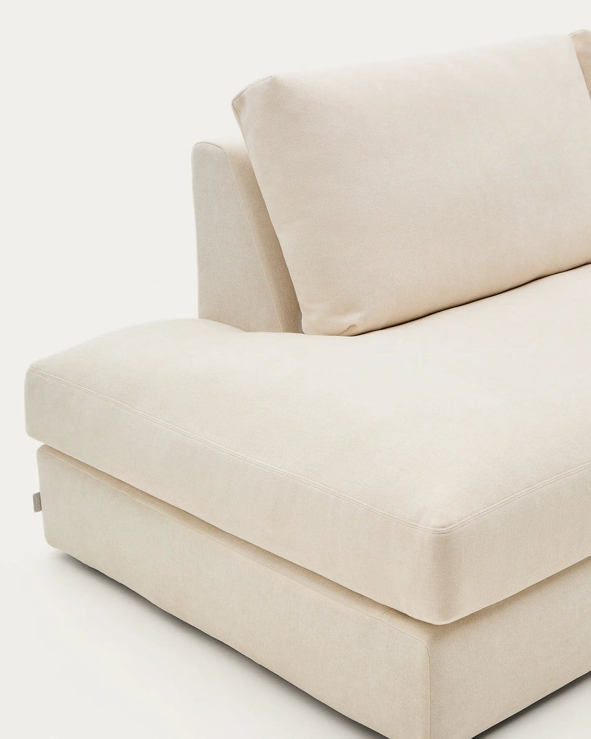 Modulares Sofa Alea für 5 Personen mit abnehmbarem Bezug aus Chenille mit Chaiselongue rechts in Ecru, 340 cm von Kave Home – Produktbild 10