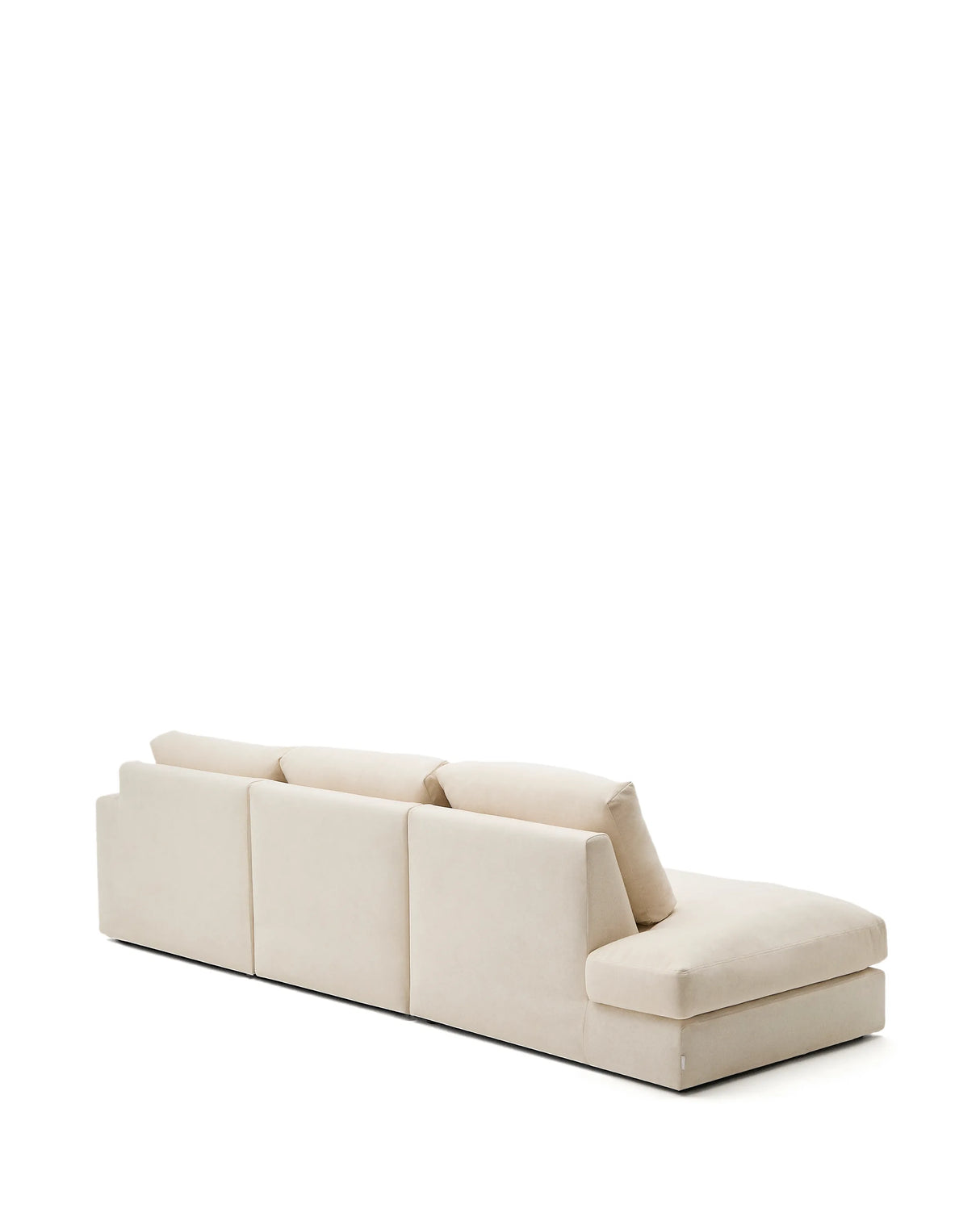 Modulares Sofa Alea für 5 Personen mit abnehmbarem Bezug aus Chenille mit Chaiselongue rechts in Ecru, 340 cm von Kave Home – Produktbild 9