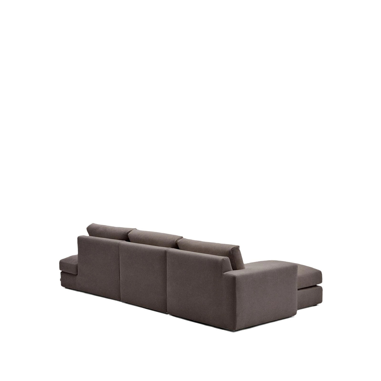 Modulares Sofa Alea für 5 Personen mit abnehmbarem Bezug aus dunkelbrauner Chenille und Chaiselongue links, 340 cm von Kave Home – Produktbild 6