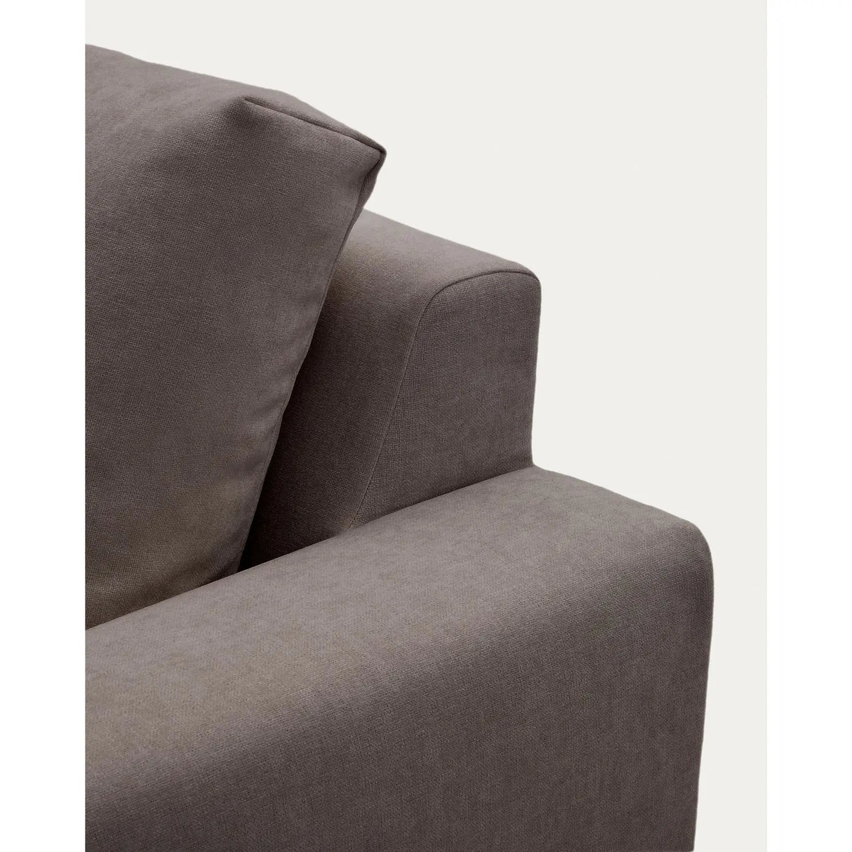 Modulares Sofa Alea für 5 Personen mit abnehmbarem Bezug aus dunkelbrauner Chenille und Chaiselongue rechts, 340 cm von Kave Home – Produktbild 11