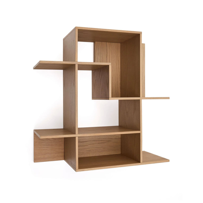 Modularregal Ina aus Eichenfurnier mit Finish in natürlichem Farbton 80 x 80 cm FSC 100% von Kave Home – Bild 1