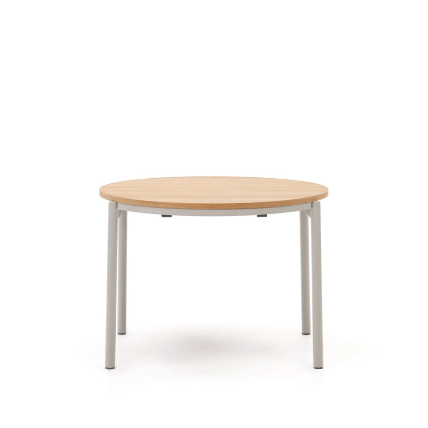 Montuiri Ausziehtisch rund Eichenfurnier und Stahlbeine graues Finish Ø90(170) cm von Kave Home – Bild 4