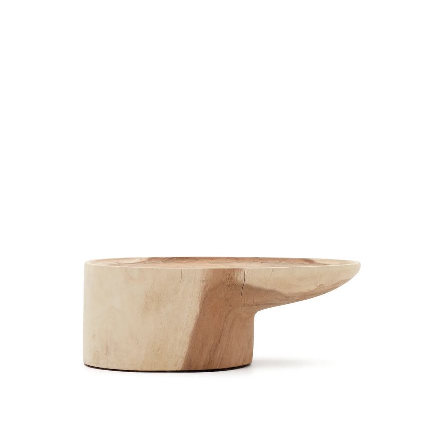 Mosi Couchtisch mit Standbein aus massivem Mungurholz Ø 90 x 50 cm von Kave Home – Produktbild 6