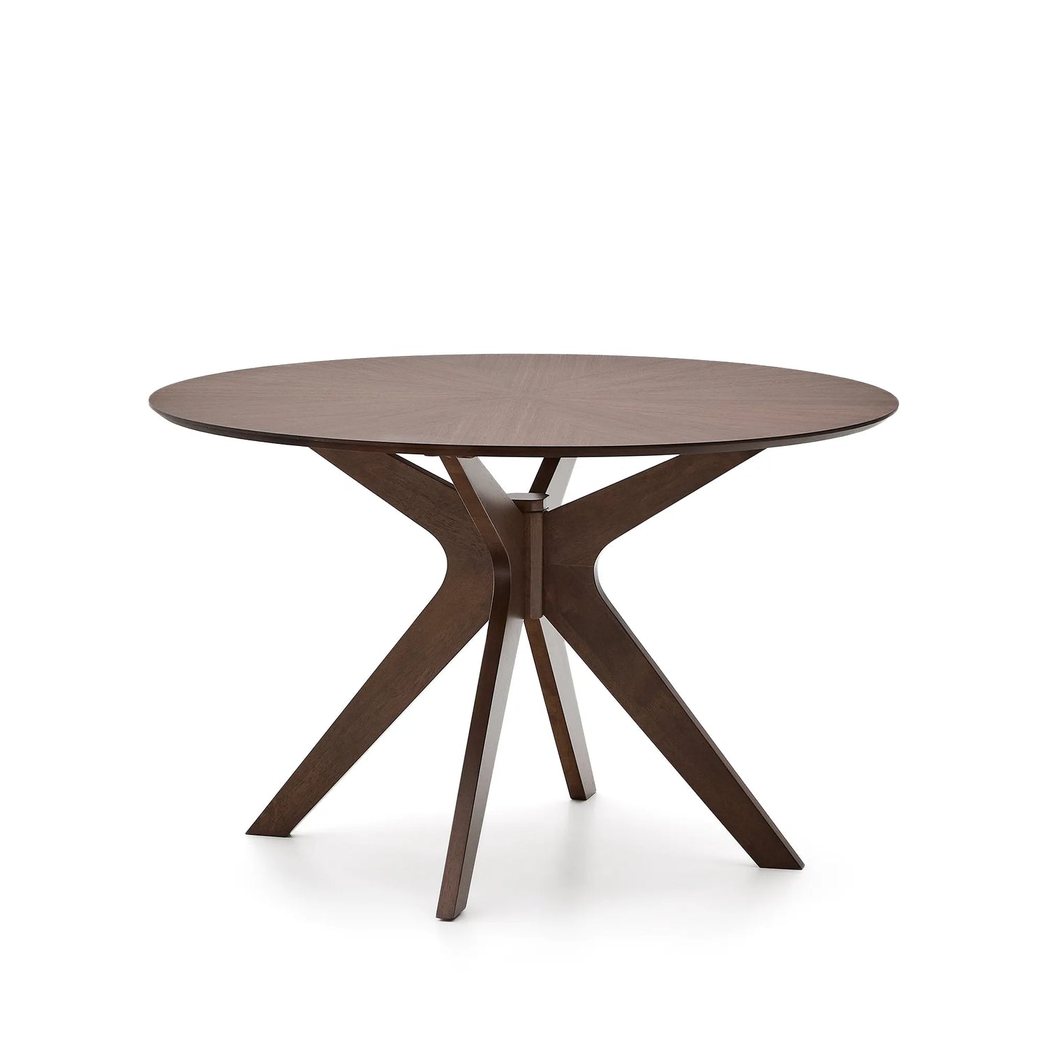 Naanim runder Tisch aus Nussholzfurnier Ø 120 cm von Kave Home – Produktbild 2