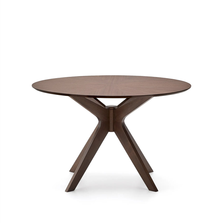 Naanim runder Tisch aus Nussholzfurnier Ø 120 cm von Kave Home – Produktbild 4