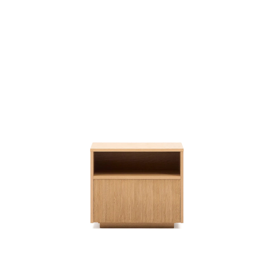 Nachttisch Helvine 1 Schublade aus Eichenfurnier 60 x 52 cm FSC 100% von Kave Home – Produktbild 7