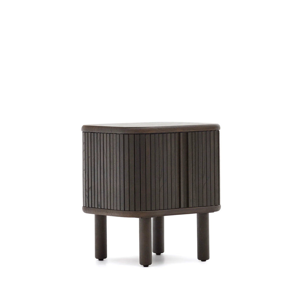 Nachttisch Mailen aus Eschenfurnier mit dunklem Finish 50 x 55 cm von Kave Home – Produktbild 1