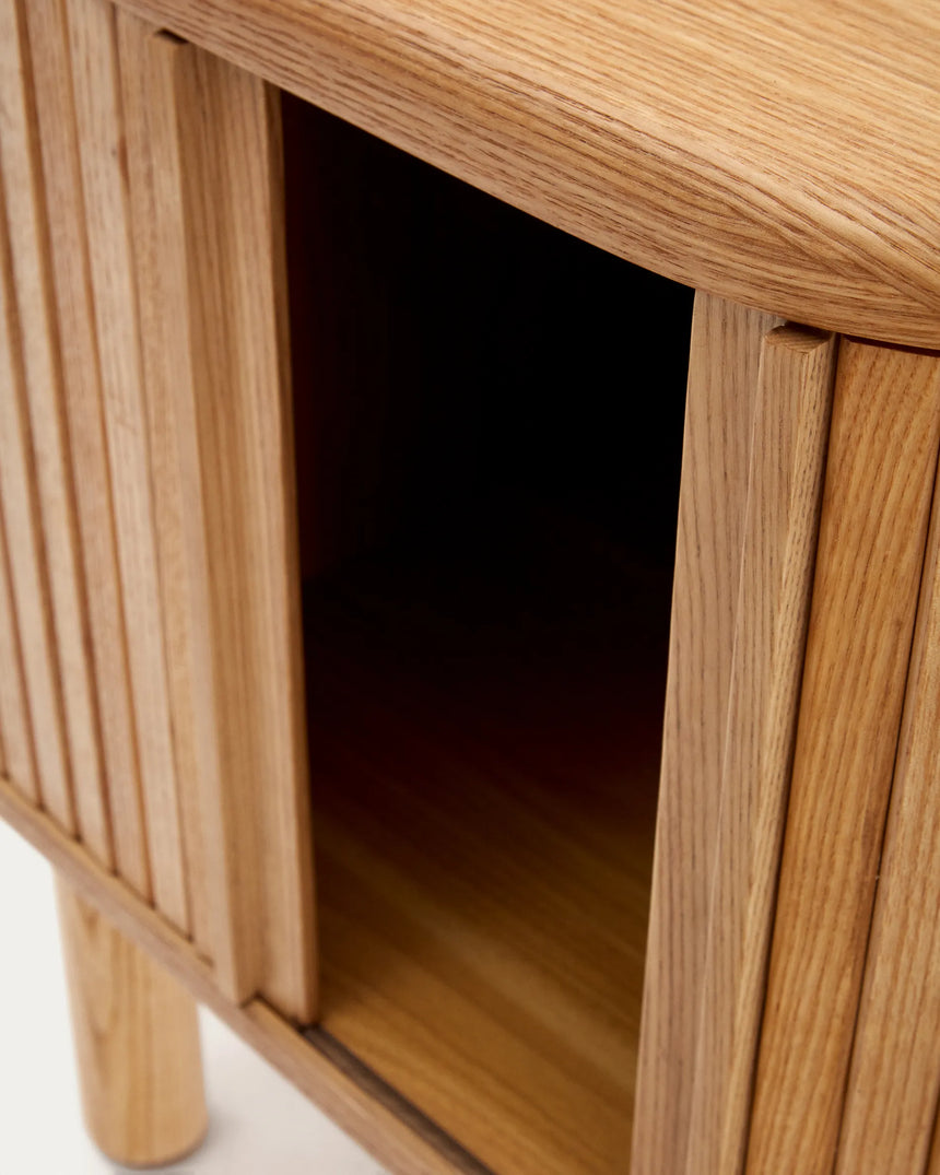 Nachttisch Mailen aus Eschenfurnier mit natürlichem Finish 50 x 55 cm von Kave Home – Produktbild 1