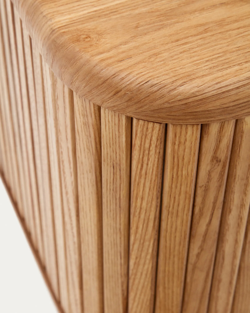 Nachttisch Mailen aus Eschenfurnier mit natürlichem Finish 50 x 55 cm von Kave Home – Produktbild 2