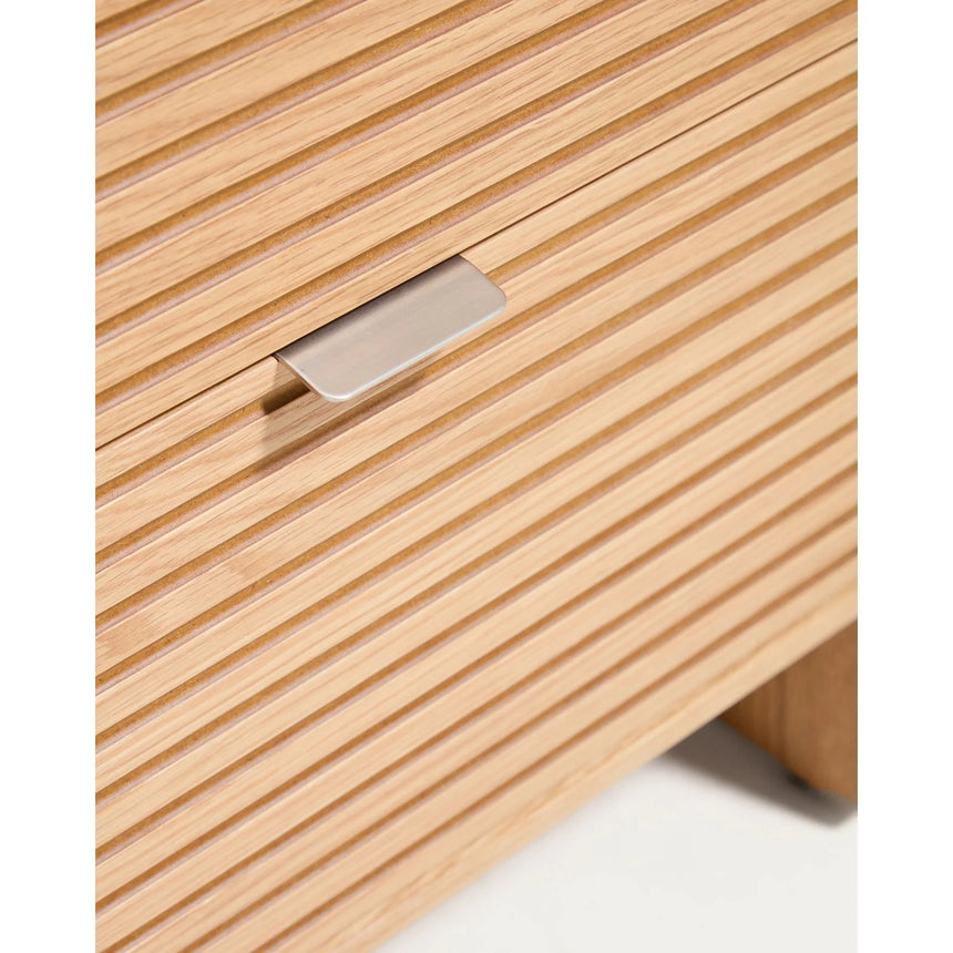 Nachttisch Norlen mit 2 Schubladen in Eichenfurnier mit naturfarbenem Finish FSC Mix Credit 60 x 52 cm von Kave Home – Bild 8