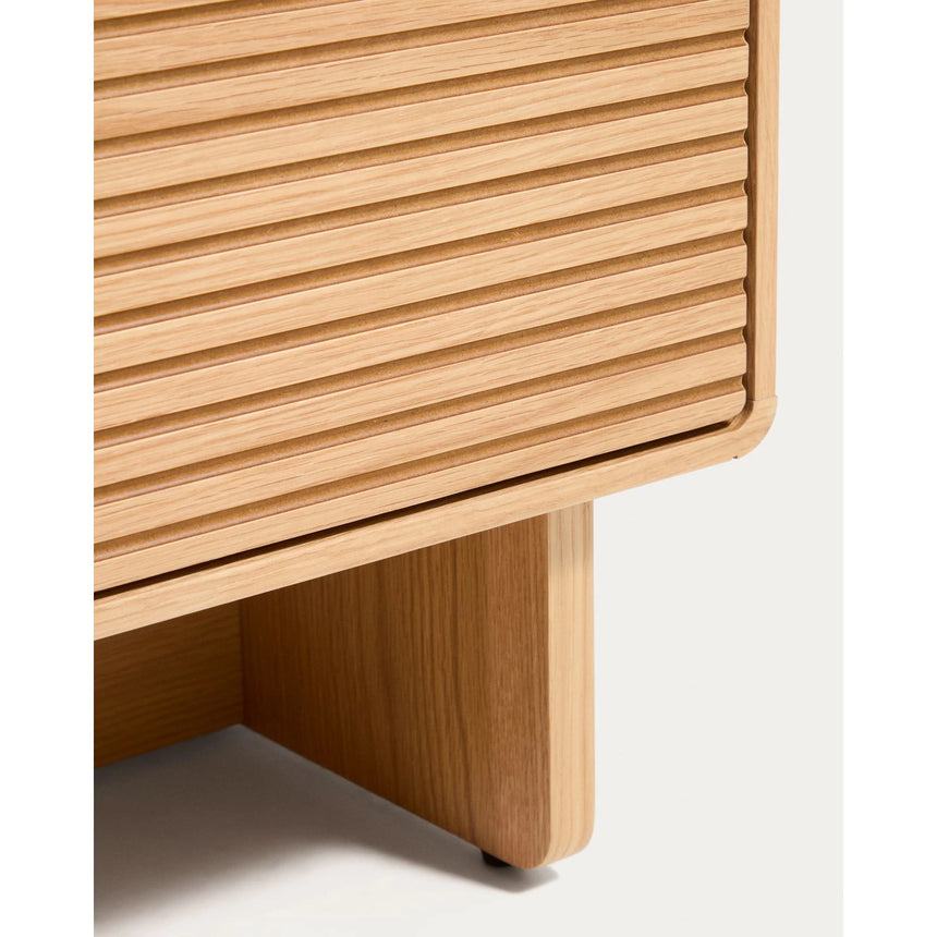 Nachttisch Norlen mit 2 Schubladen in Eichenfurnier mit naturfarbenem Finish FSC Mix Credit 60 x 52 cm von Kave Home – Bild 9