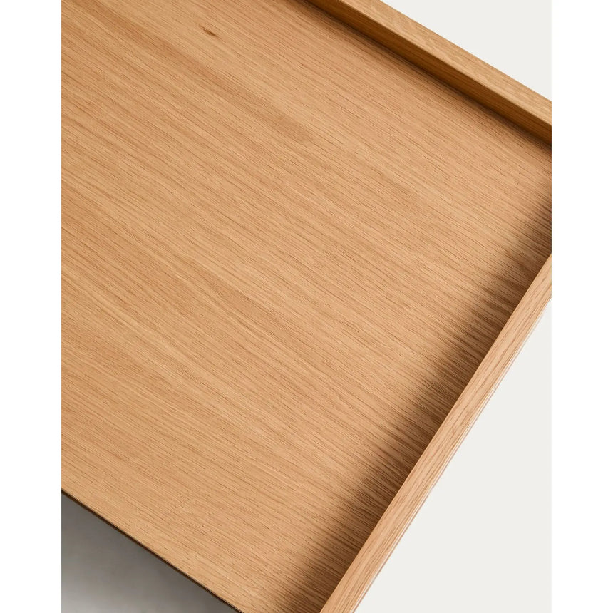 Nachttisch Onix 2 Schubladen aus Eichenfurnier Naturton-Finish 60 x 47 cm FSC Mix Credit von Kave Home – Bild 10