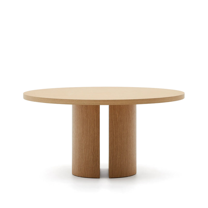 Nealy runder Tisch aus Eichenfurnier mit naturfarbenem Finish Ø 150 cm von Kave Home – Produktbild 10